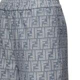Pantaloni in chambray FF jacquard<BR/> FLP869 ASMFF1SAT FENDI 