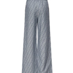 Pantaloni in chambray FF jacquard<BR/> FLP869 ASMFF1SAT FENDI 