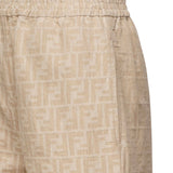 Pantaloni in chambray FF jacquard<BR/> FLP869 ASMFF1SAZ FENDI 