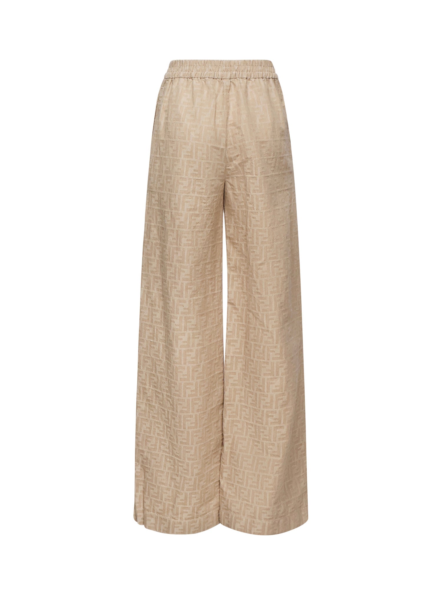 Pantaloni in chambray FF jacquard<BR/> FLP869 ASMFF1SAZ FENDI 