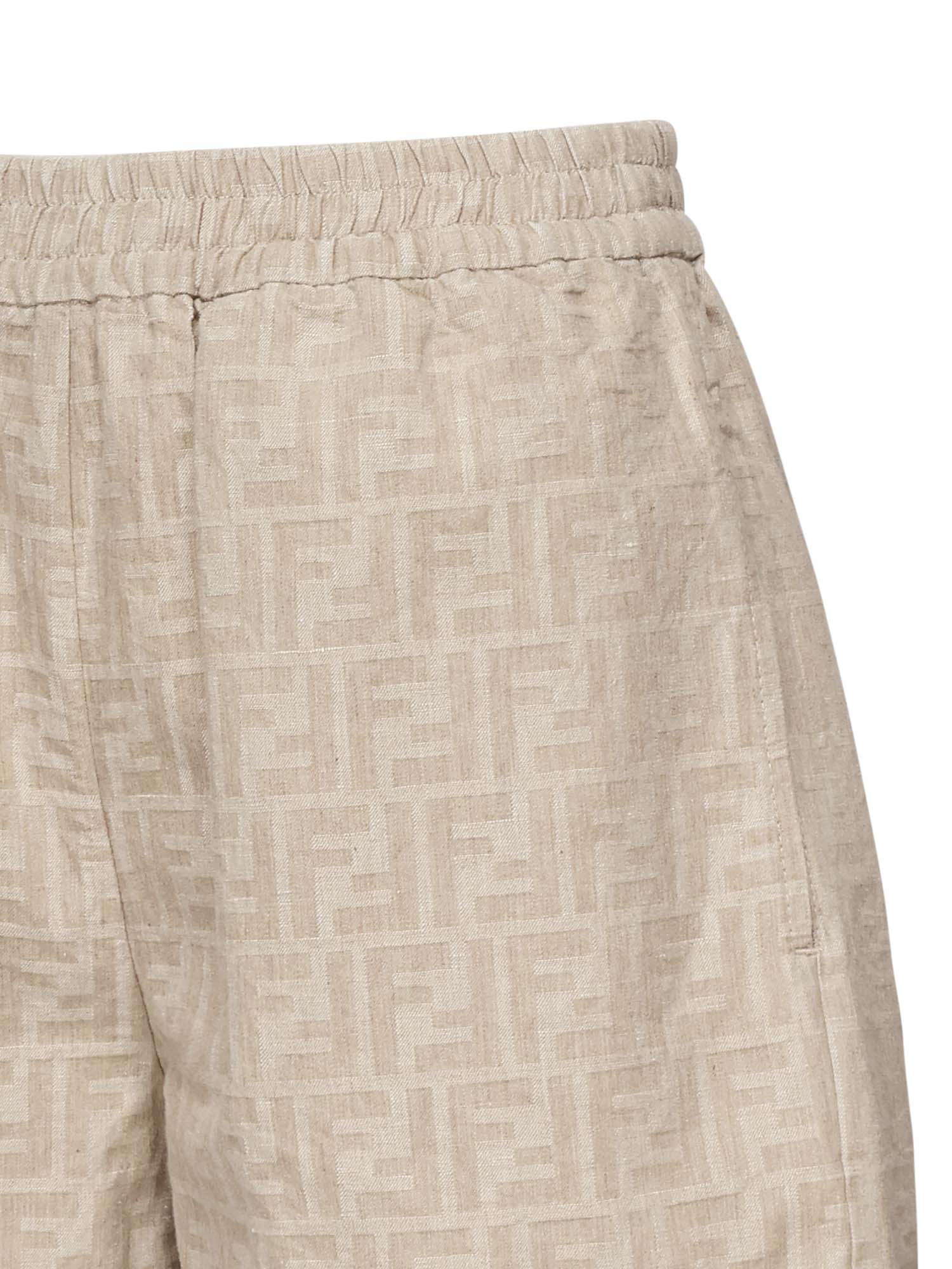 Short in chambray FF jacquard<BR/> FLP870 ASMFF1SAZ FENDI 