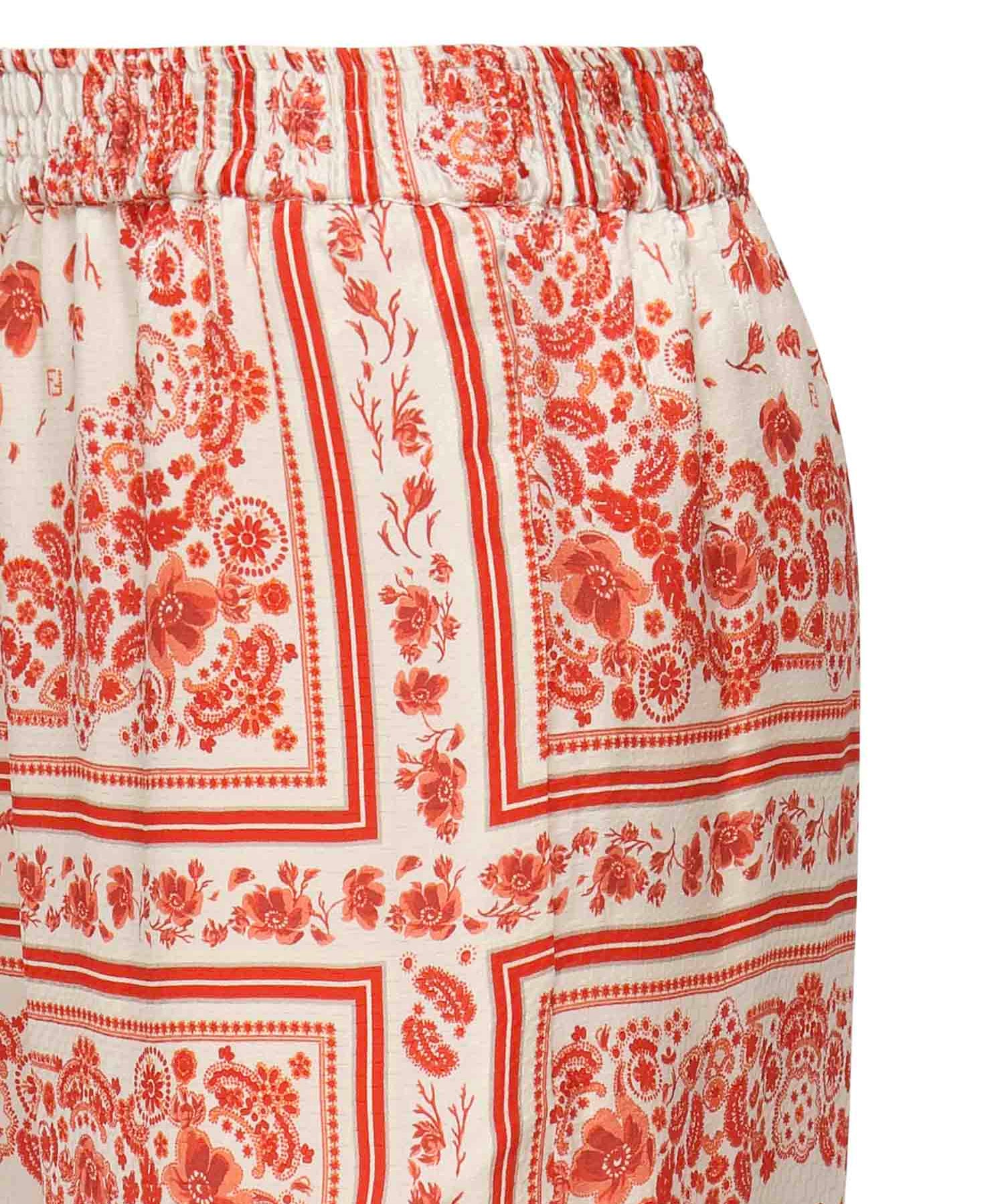 Pantaloni in seta con stampa FR6494 AVA1F0D4T FENDI 