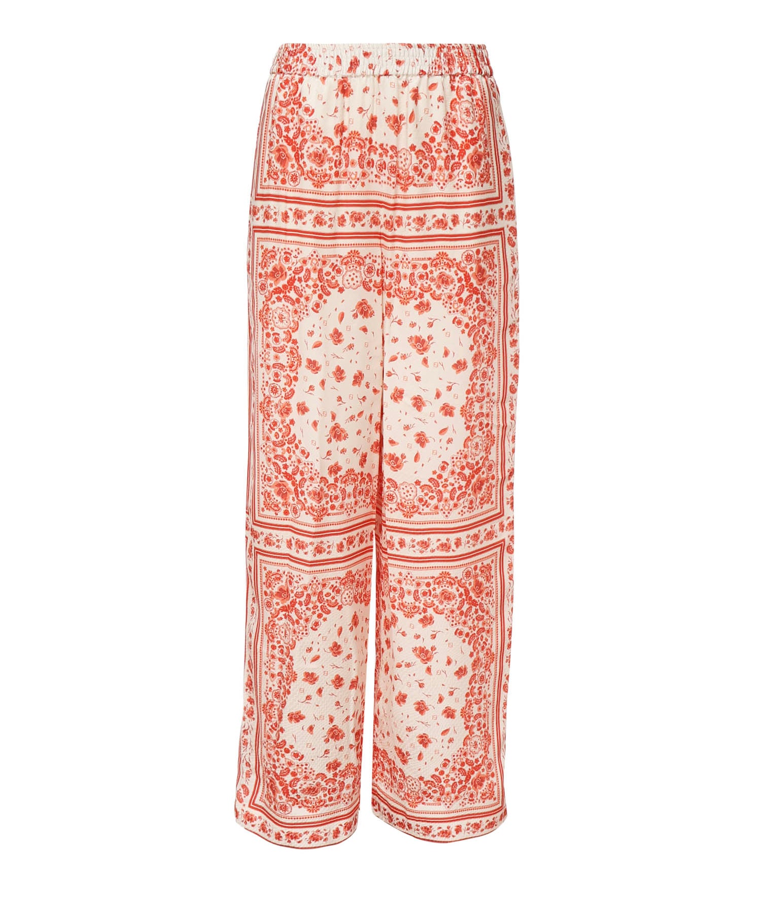 Pantaloni in seta con stampa FR6494 AVA1F0D4T FENDI 