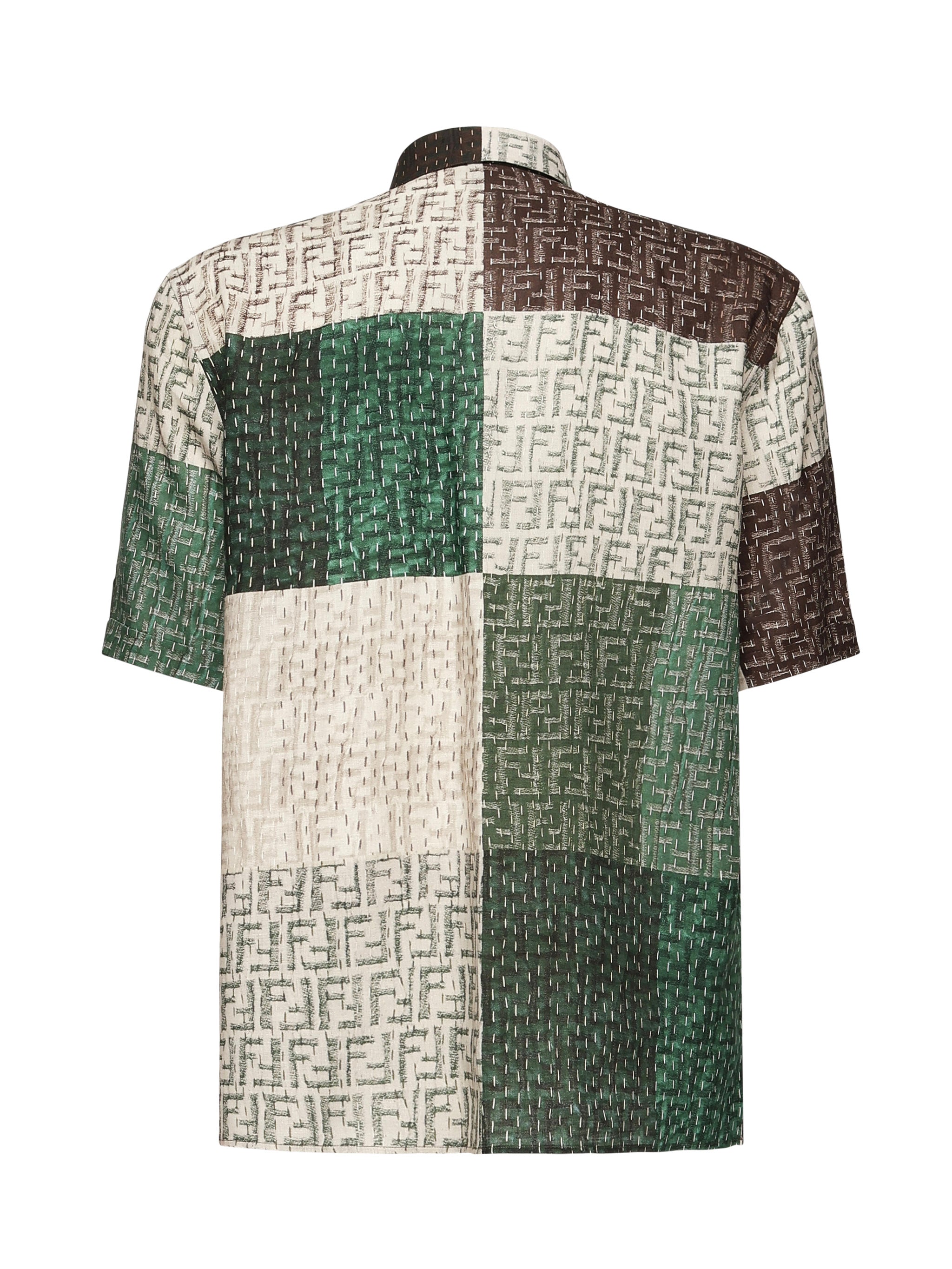Camicia in lino FF Patchwork FS0795 AU73F1RFY FENDI 