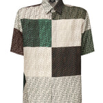 Camicia in lino FF Patchwork FS0795 AU73F1RFY FENDI 