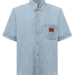 Camicia in chambray con logo FS1321 AUWXF0LQ0 FENDI 