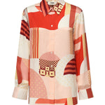 Camicia in seta con stampa patchwork FS8274 AUQMF1SAW FENDI 