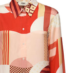 Camicia in seta con stampa patchwork FS8274 AUQMF1SAW FENDI 
