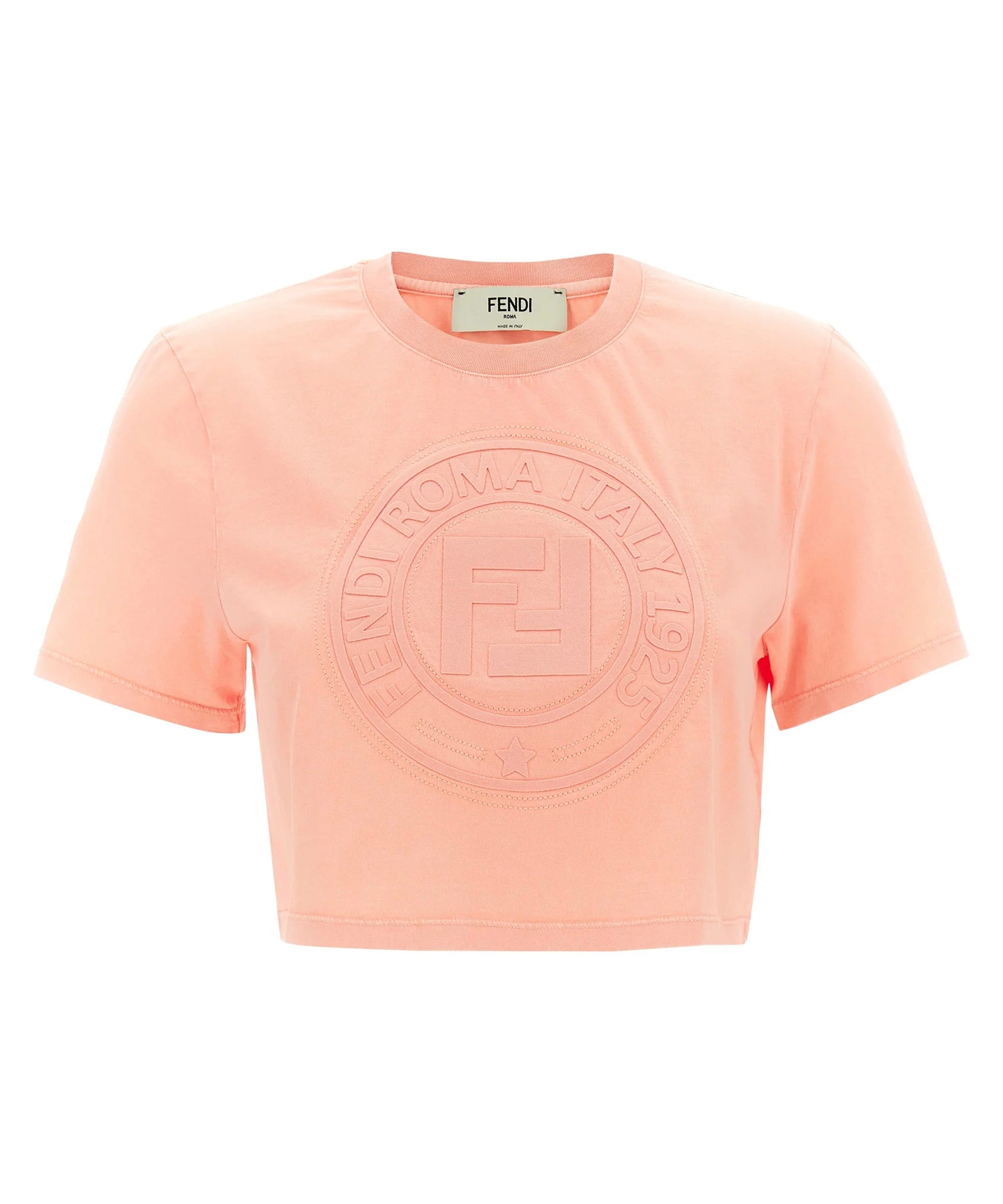 T-shirt cropped con logo<BR/> FS9715 ASNIF1RX7 FENDI 