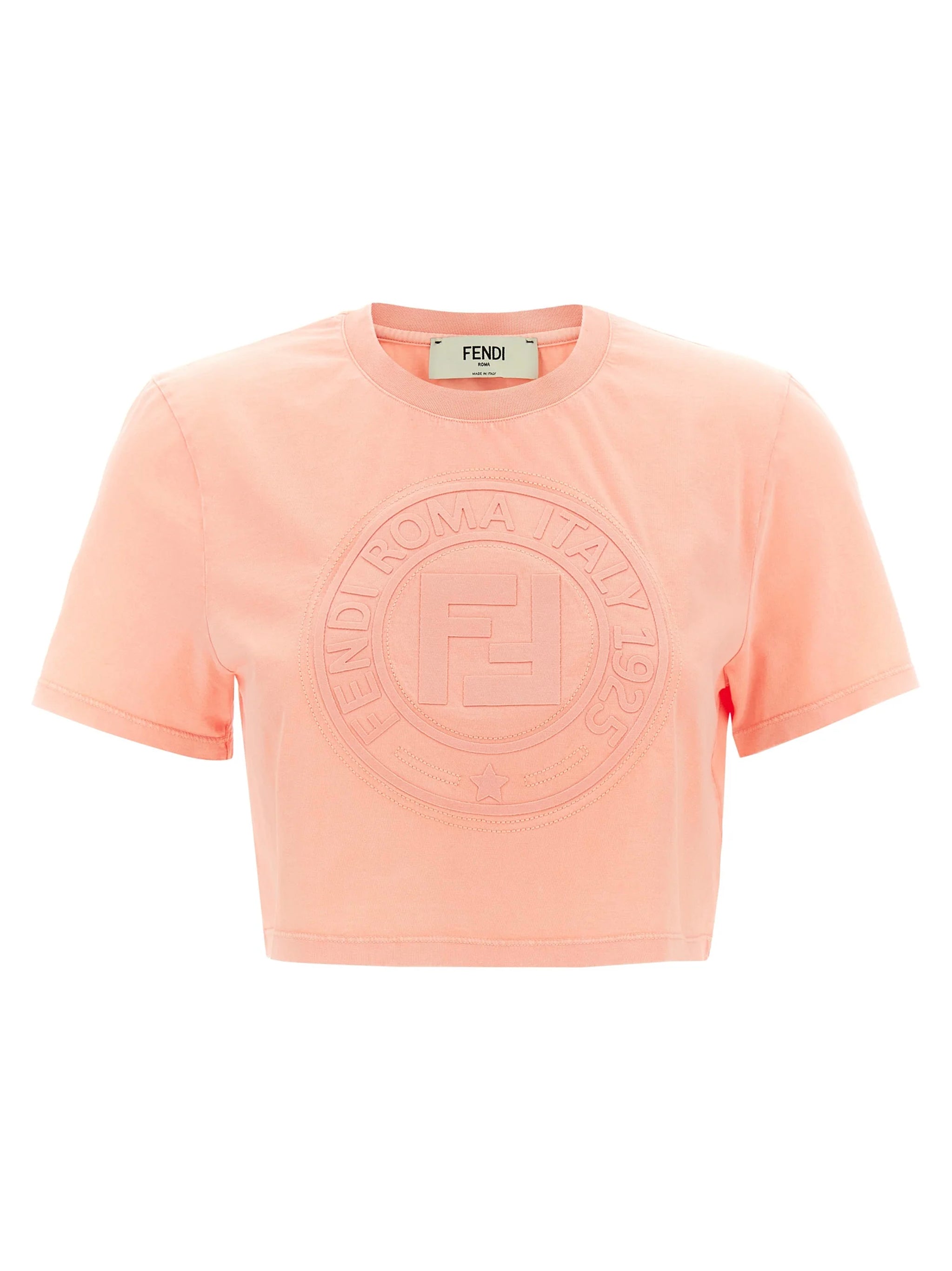 T-shirt cropped con logo<BR/> FS9715 ASNIF1RX7 FENDI 
