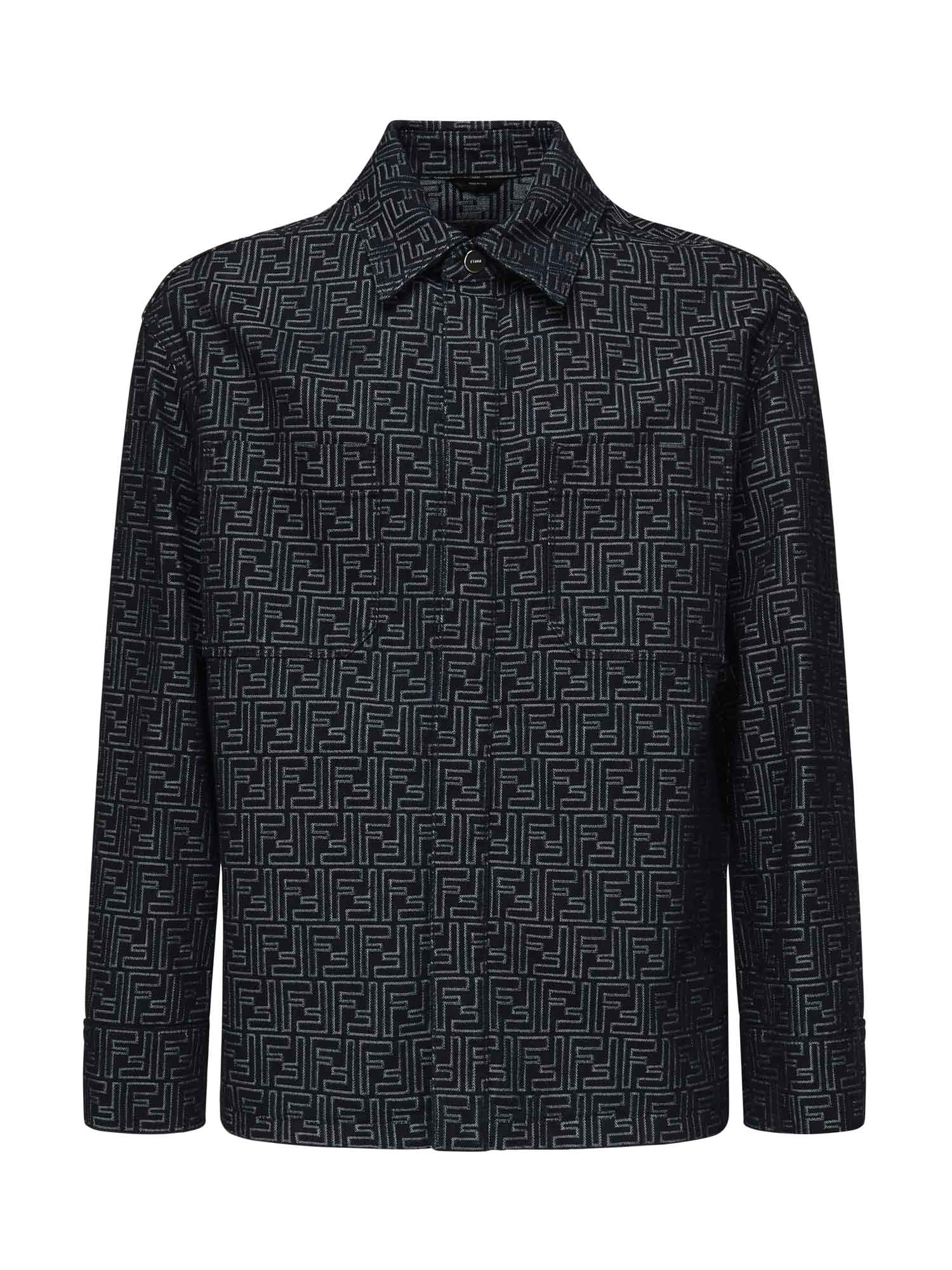 Giacca in denim FF Jacquard FW1321 AUX4F0BUZ FENDI 