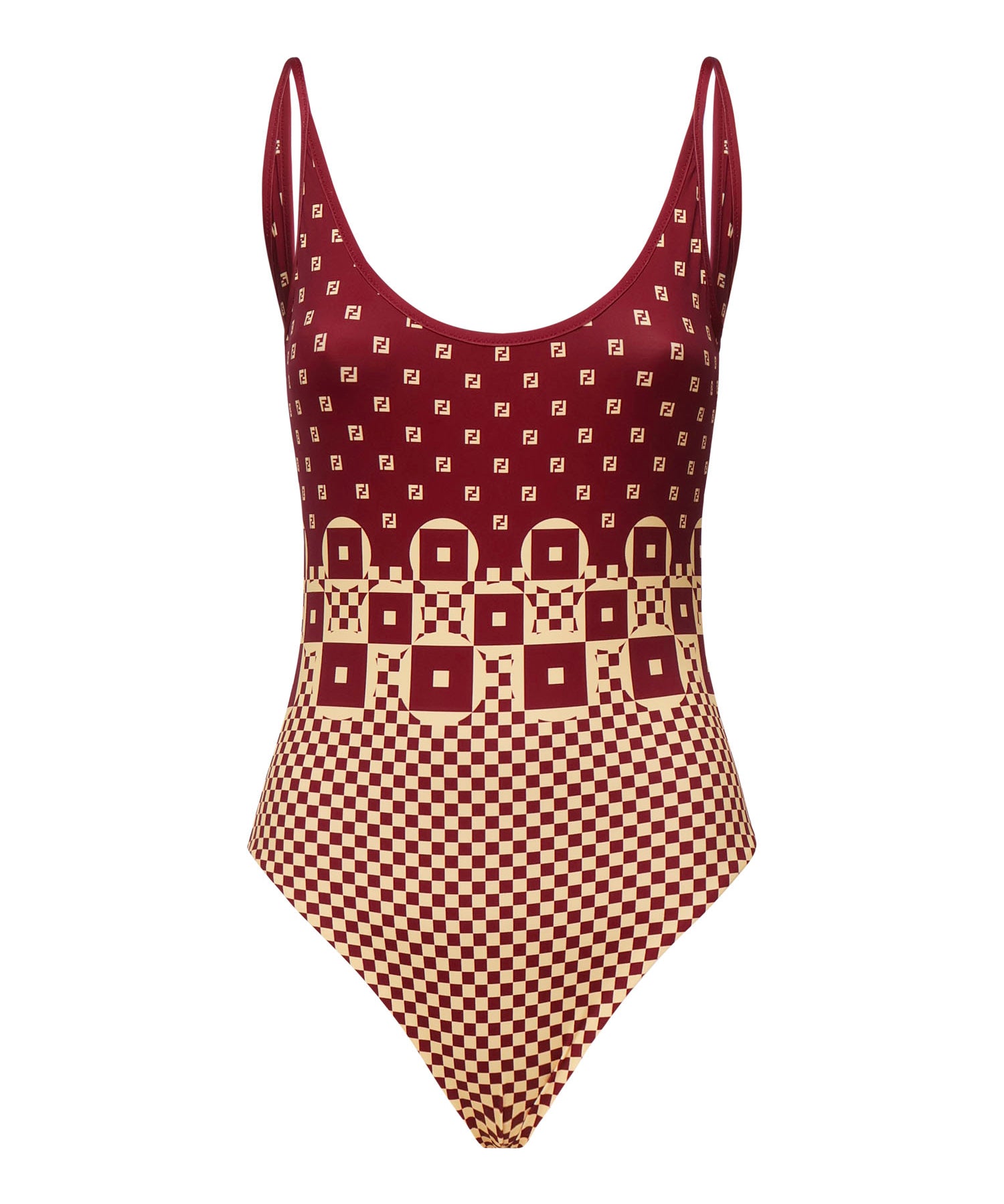 Costume intero con stampa micro patchwork FXBA53 AT8TF1MVR FENDI 