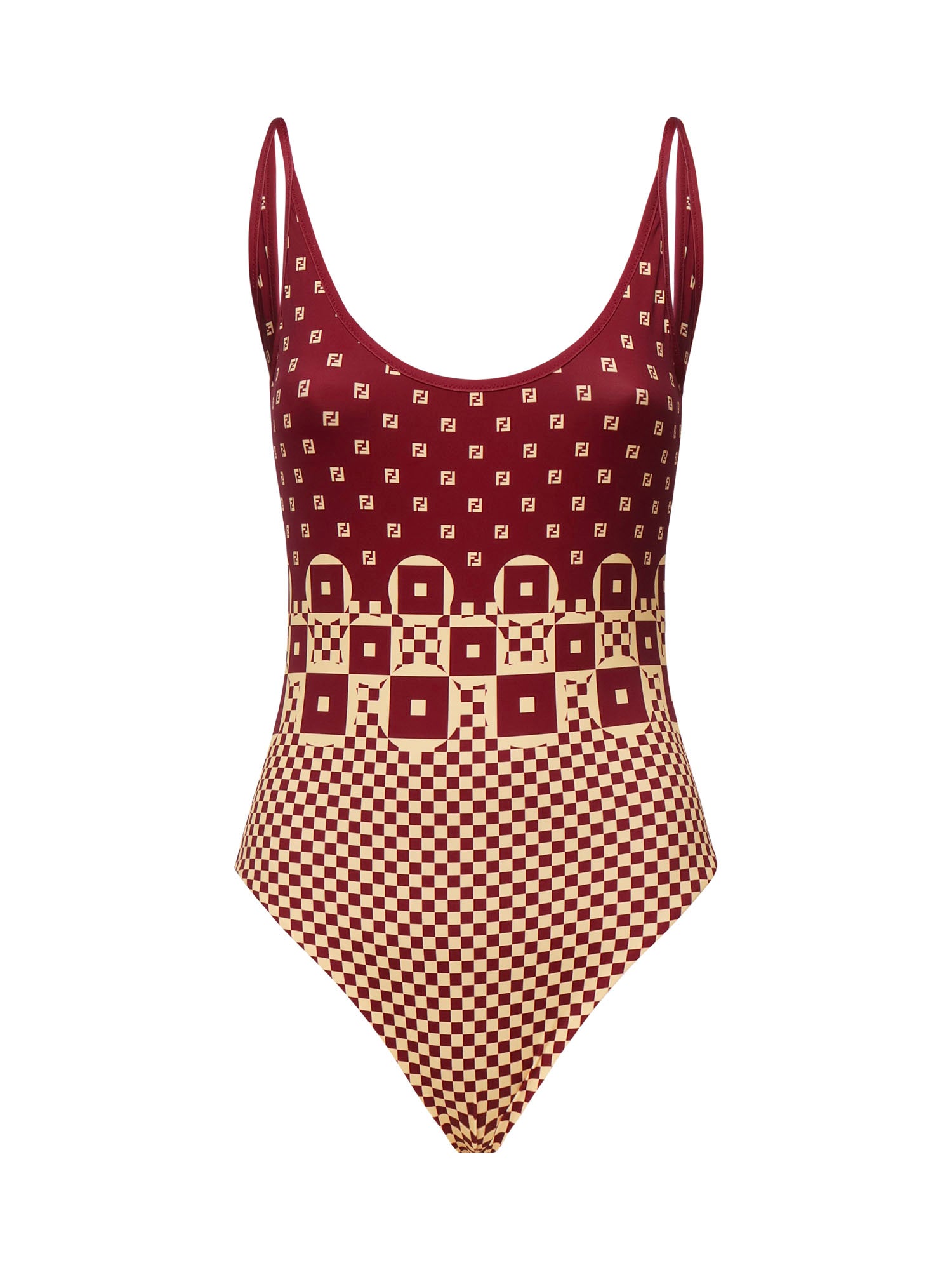Costume intero con stampa micro patchwork FXBA53 AT8TF1MVR FENDI 