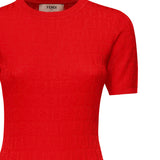 Abito in cotone e viscosa FF jacquard FZDD59 AUZRF1SAX FENDI 