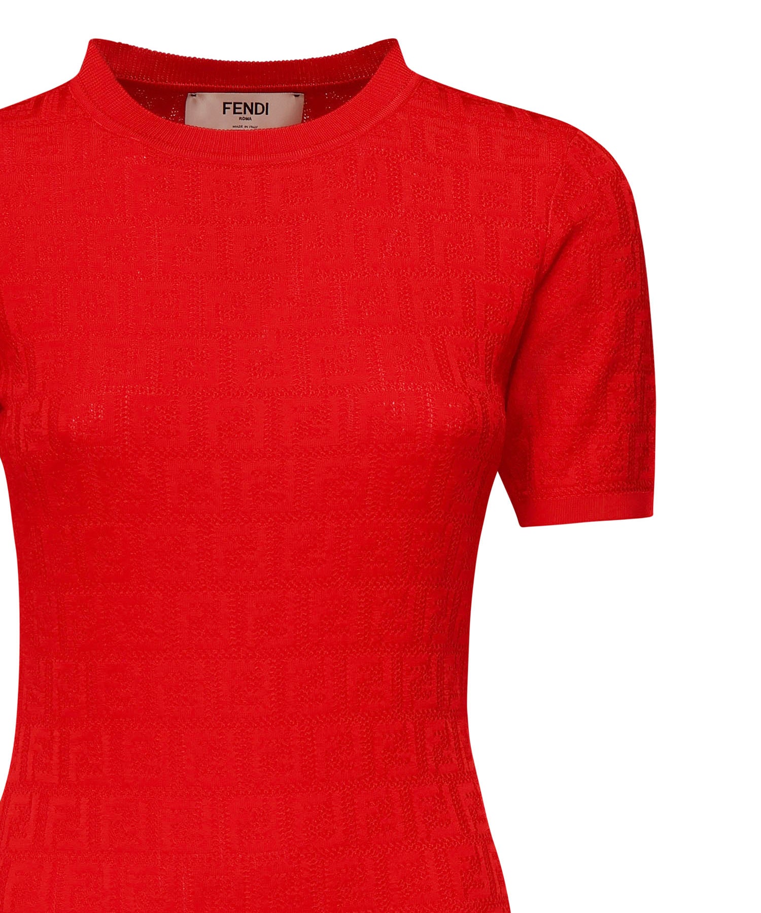 Abito in cotone e viscosa FF jacquard FZDD59 AUZRF1SAX FENDI 