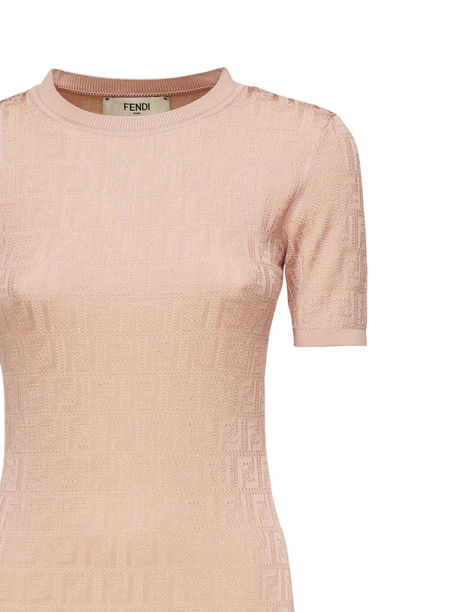 Abito in cotone FF jacquard FZDD61 AUZRF1SAU FENDI 