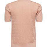 Maglia in cotone e viscosa FF jacquard FZXD57 AUZRF1SAU FENDI 