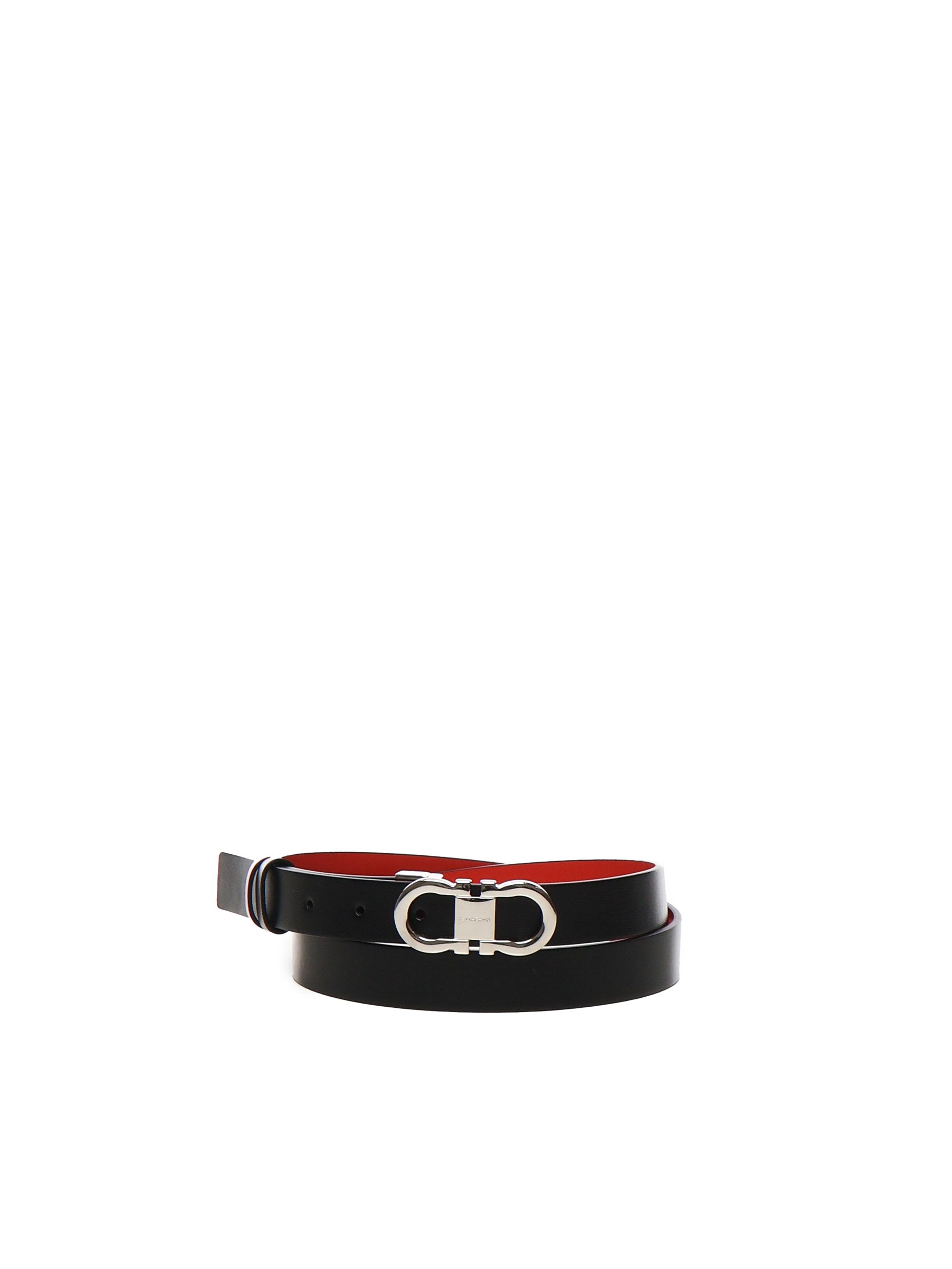 Cintura regolabile e reversibile Gancini<BR/> 230294 781813013 FERRAGAMO 