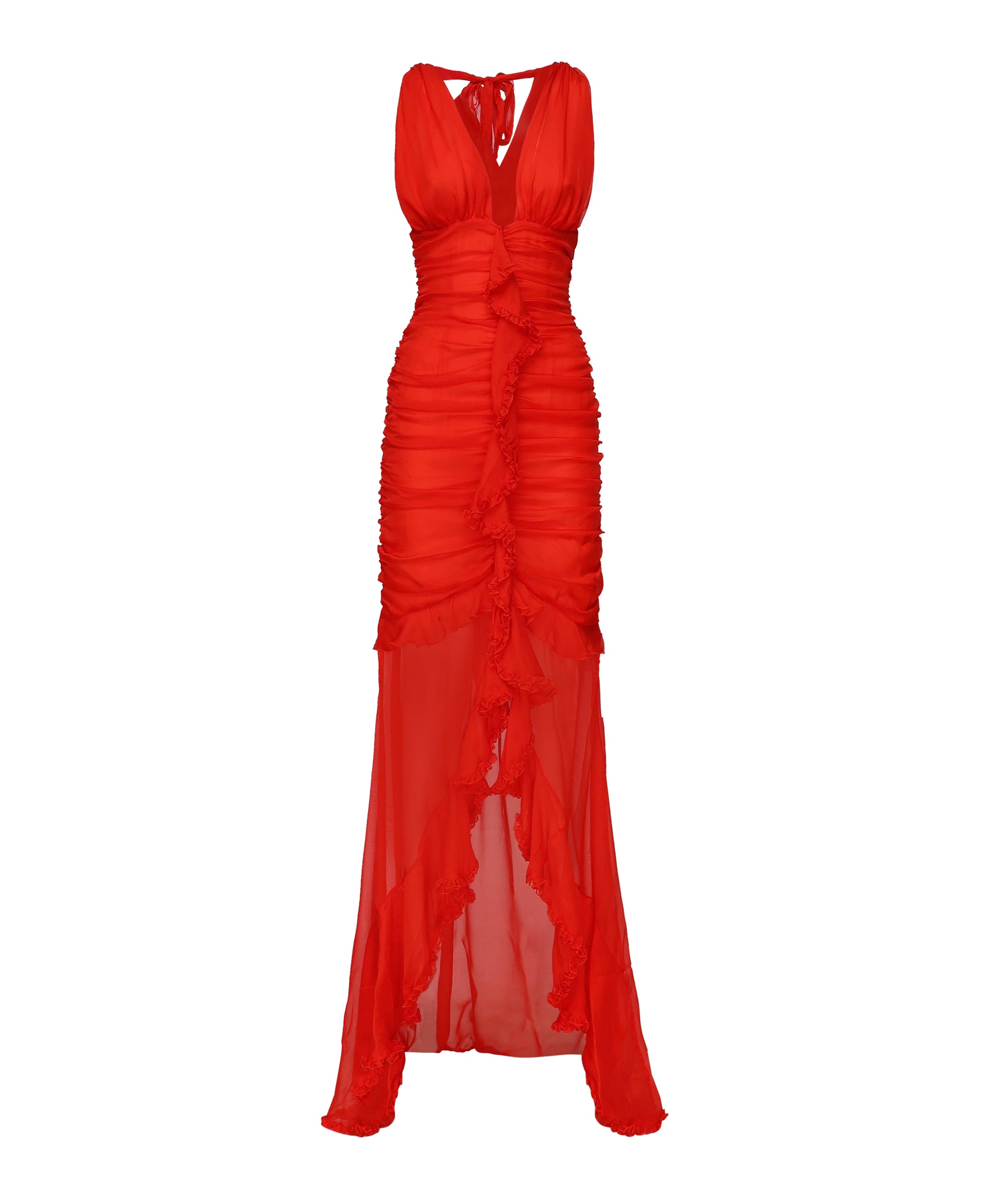 Abito Kayta in seta CD3697 RED FOR LOVE & LEMONS 