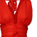 Abito Kayta in seta CD3697 RED FOR LOVE & LEMONS 