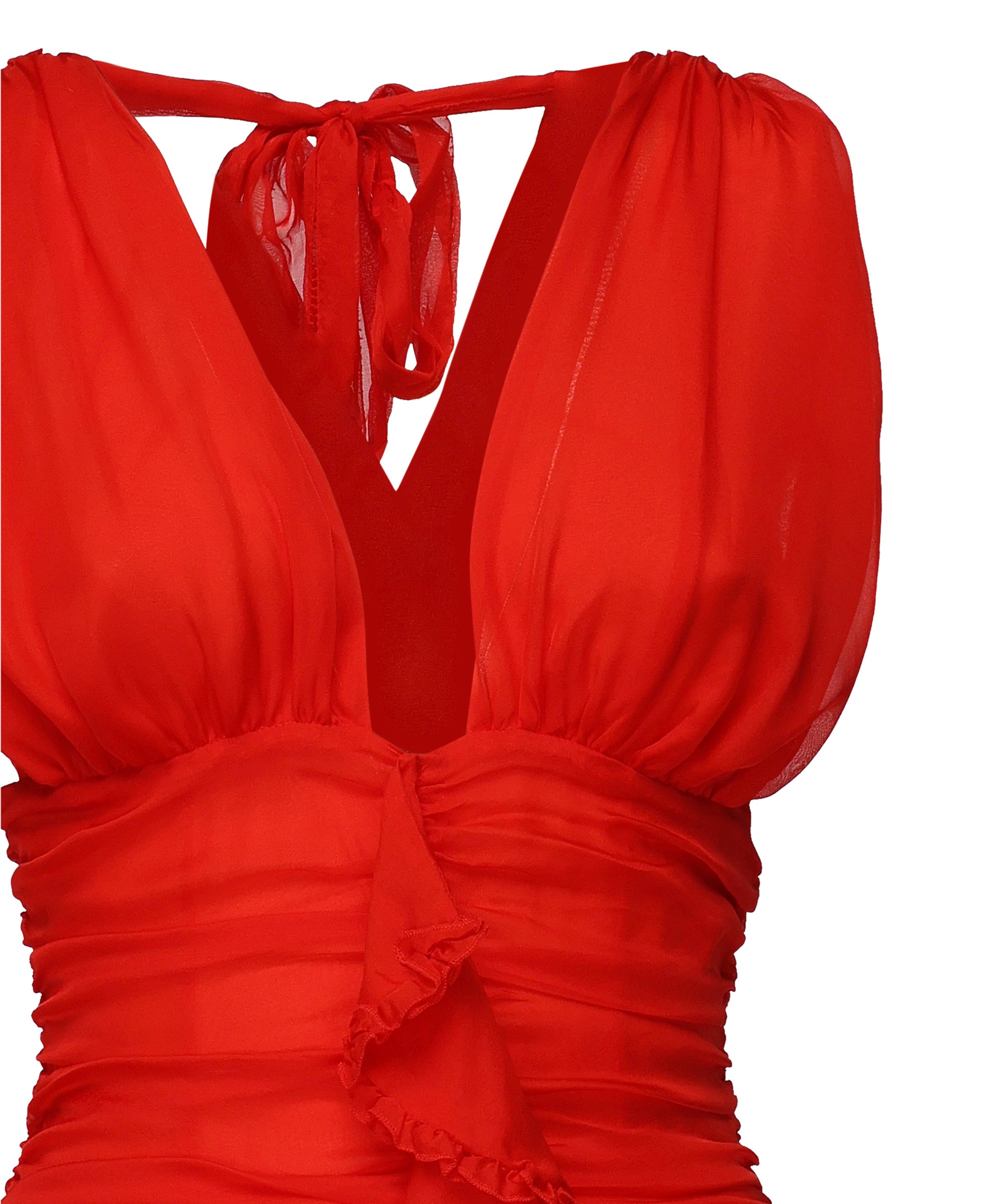 Abito Kayta in seta CD3697 RED FOR LOVE & LEMONS 