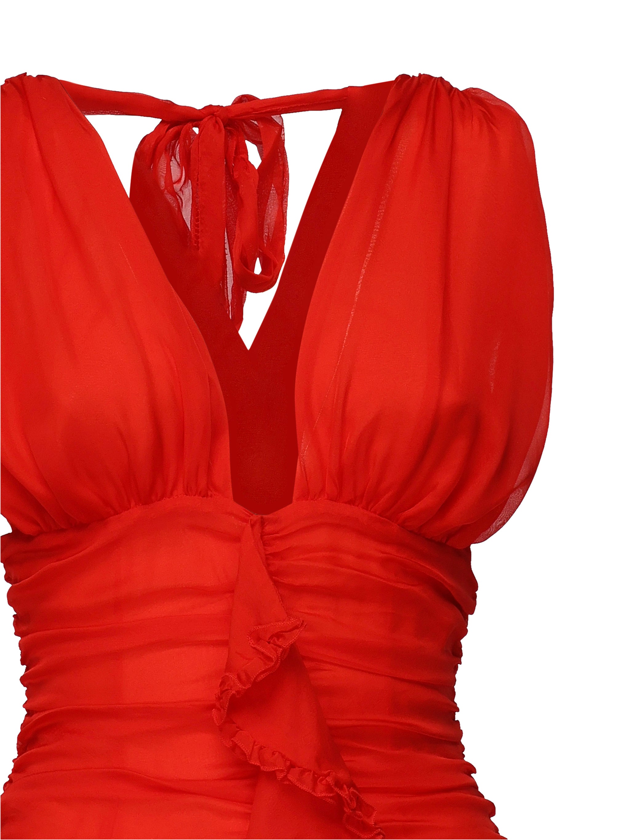 Abito Kayta in seta CD3697 RED FOR LOVE & LEMONS 