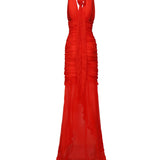 Abito Kayta in seta CD3697 RED FOR LOVE & LEMONS 