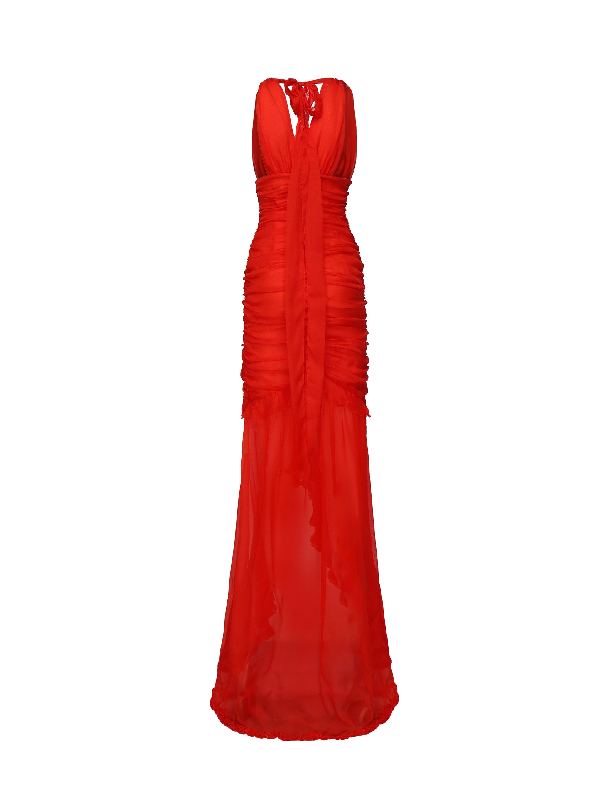 Abito Kayta in seta CD3697 RED FOR LOVE & LEMONS 