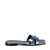 Sandali piatti Miryam<BR/> MIRYAM RETTILE JEANS GIULIANO GALIANO 