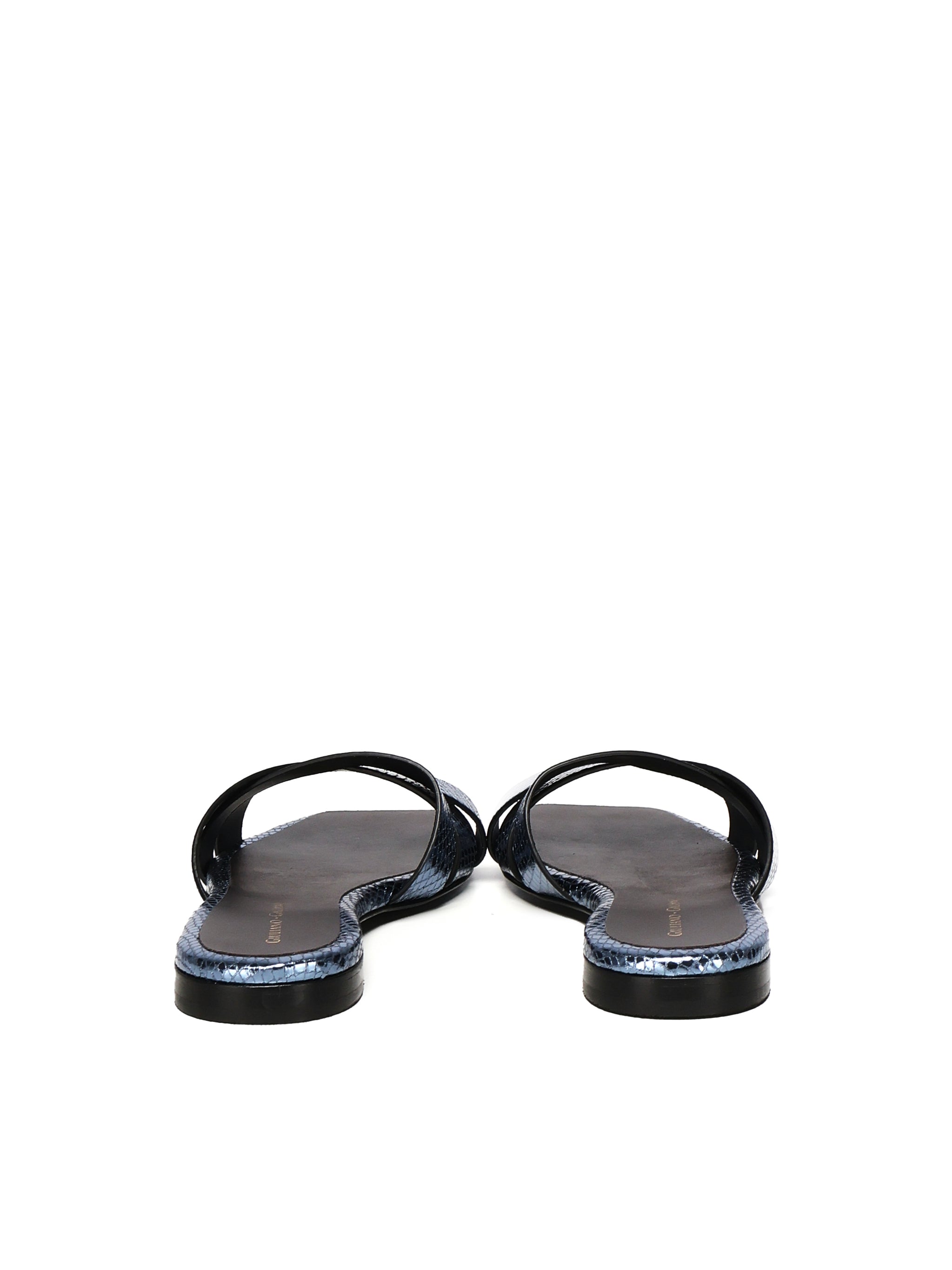 Sandali piatti Miryam<BR/> MIRYAM RETTILE JEANS GIULIANO GALIANO 