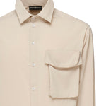 Camicia Wolf con tasca sul petto WOLF -BEIGE GIULIANO GALIANO 