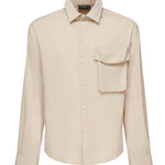 Camicia Wolf con tasca sul petto WOLF -BEIGE GIULIANO GALIANO 