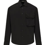 Camicia Wolf con tasca sul petto WOLF -NERO GIULIANO GALIANO 