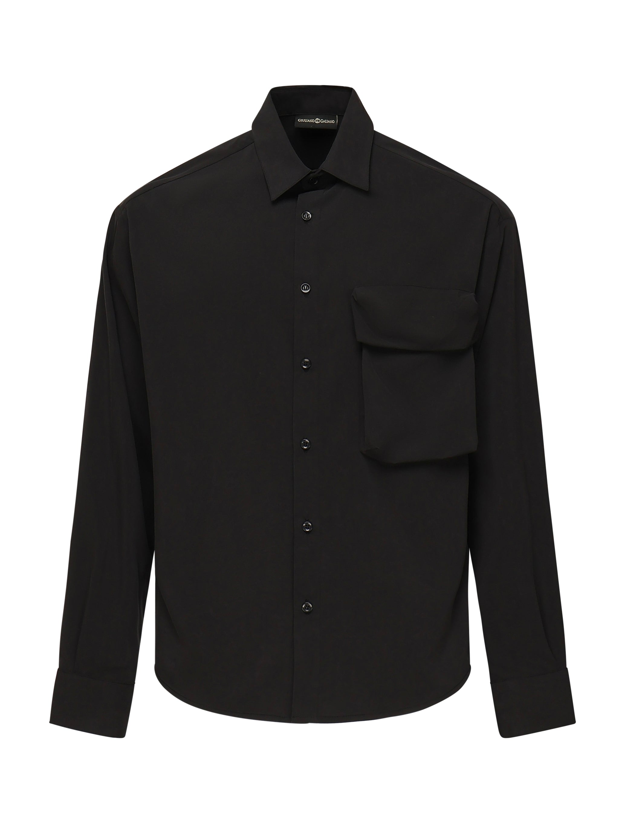 Camicia Wolf con tasca sul petto WOLF -NERO GIULIANO GALIANO 