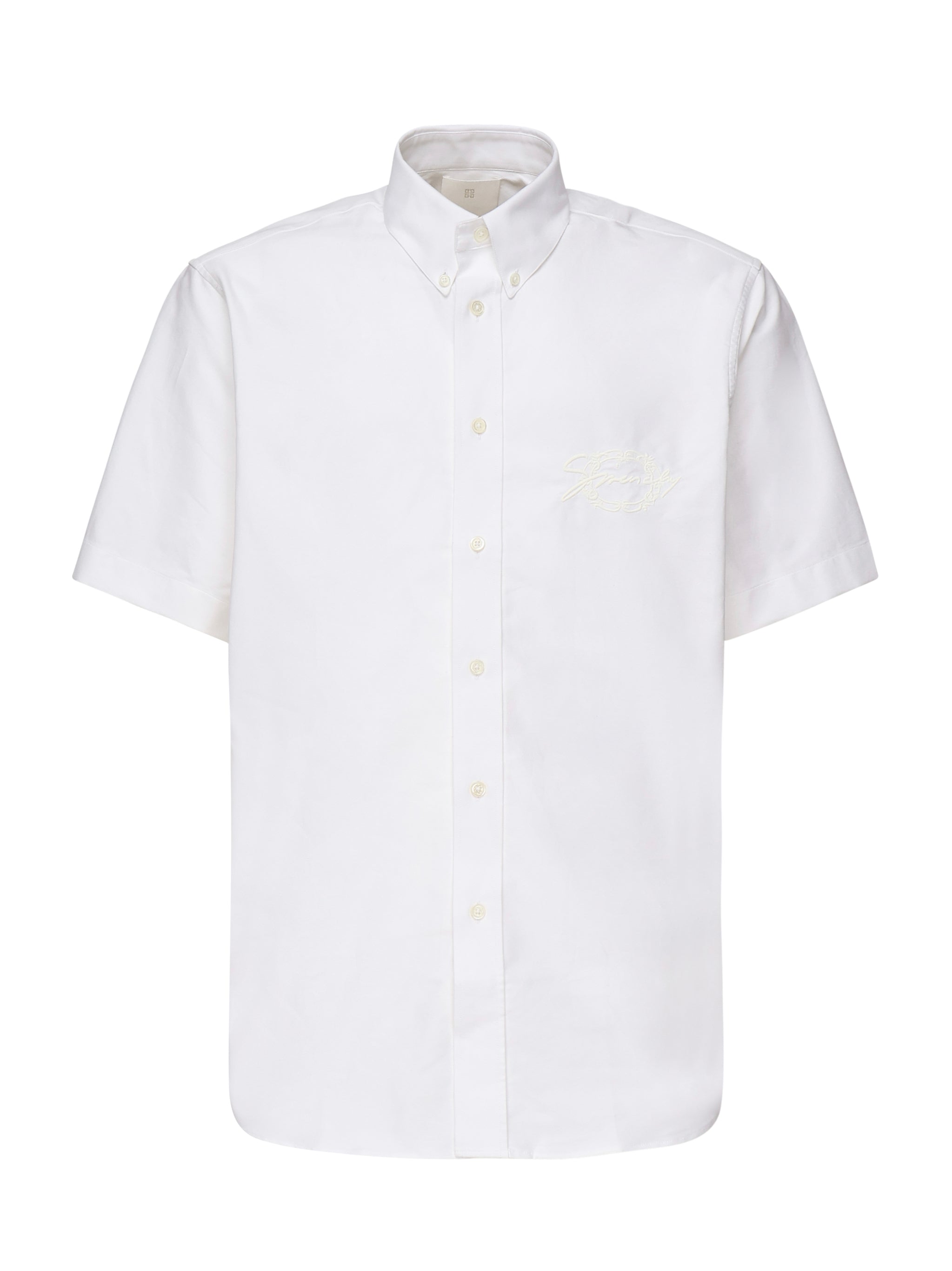 Camicia con logo ricamato BM611CG1ZF 100 GIVENCHY 