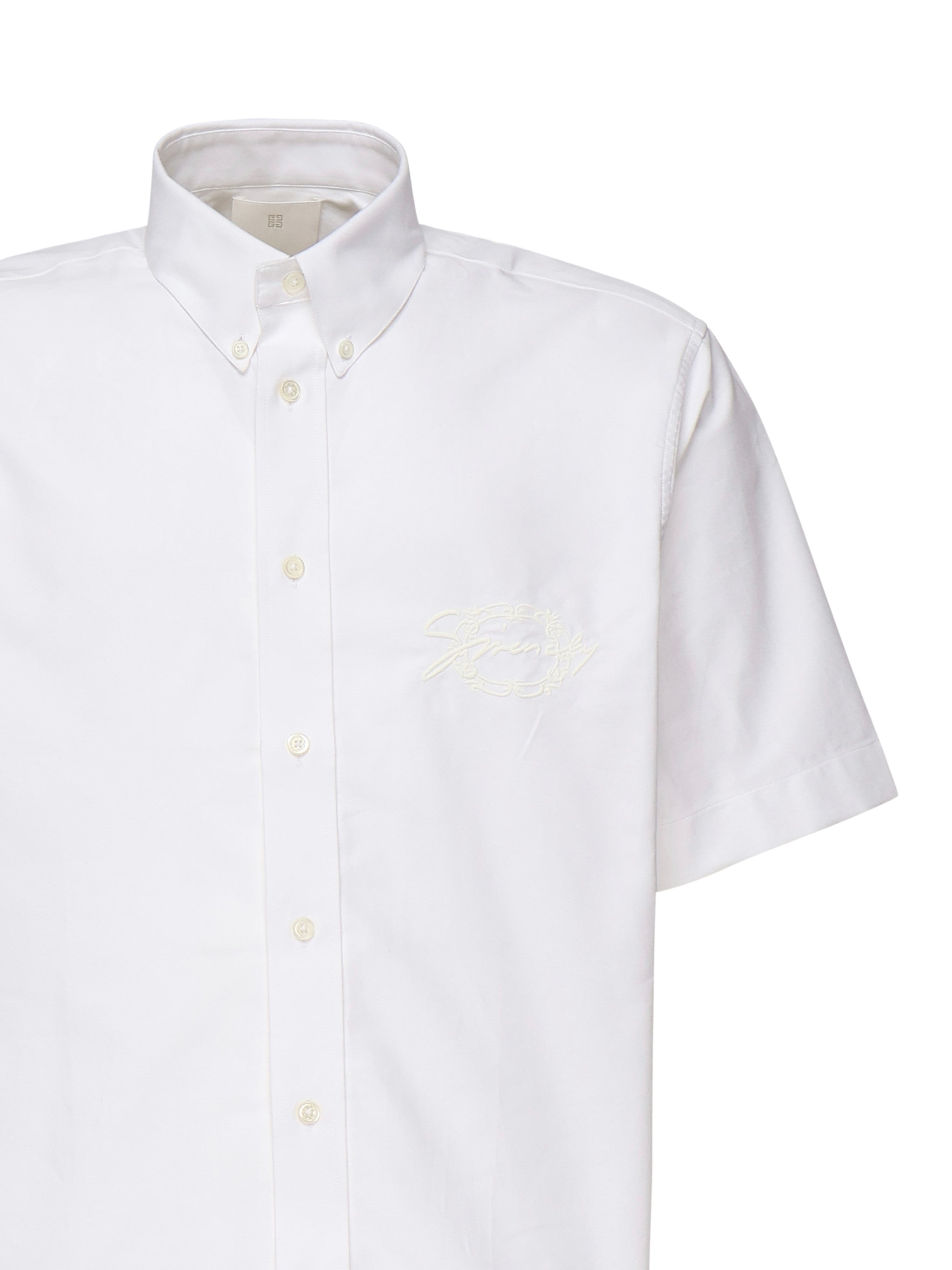 Camicia con logo ricamato BM611CG1ZF 100 GIVENCHY 