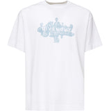T-shirt con logo stampa frontale <BR/> BM71MG3YPL 100 GIVENCHY 