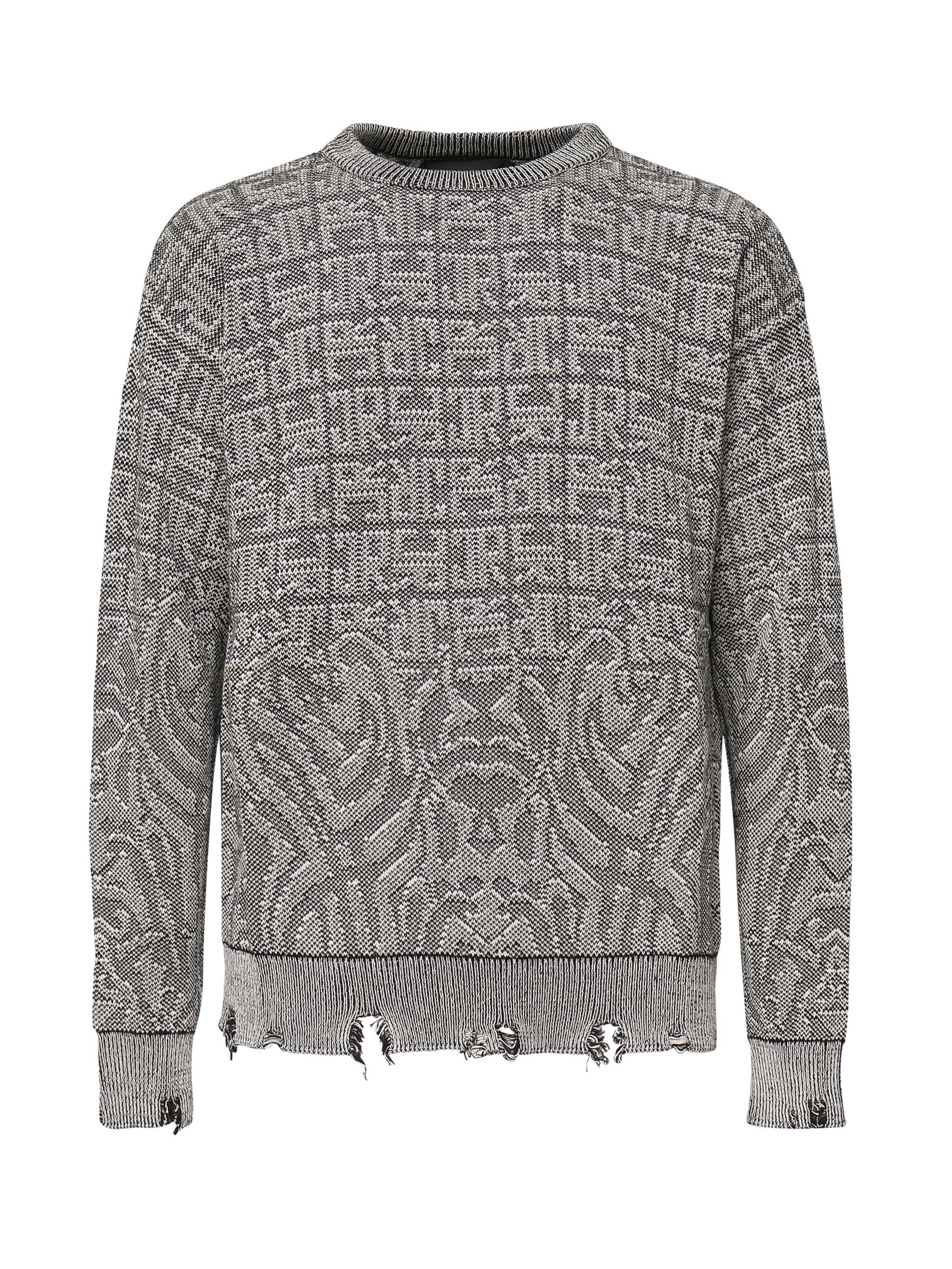 Maglione grigio con logo integrato RMP25003MA  JOHN RICHMOND 