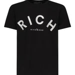T-shirt con logo<BR/> RMP25478TS BLACK JOHN RICHMOND 