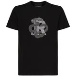 T-shirt con logo strass RMP25481TS BLACK JOHN RICHMOND 