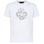 T-shirt con logo strass RMP25481TS WHITE JOHN RICHMOND 