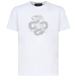 T-shirt con logo strass RMP25481TS WHITE JOHN RICHMOND 