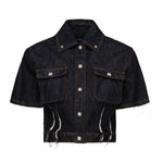 Camicia corta in denim<BR/> RWP25267CA  JOHN RICHMOND 