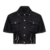 Camicia corta in denim<BR/> RWP25267CA  JOHN RICHMOND 