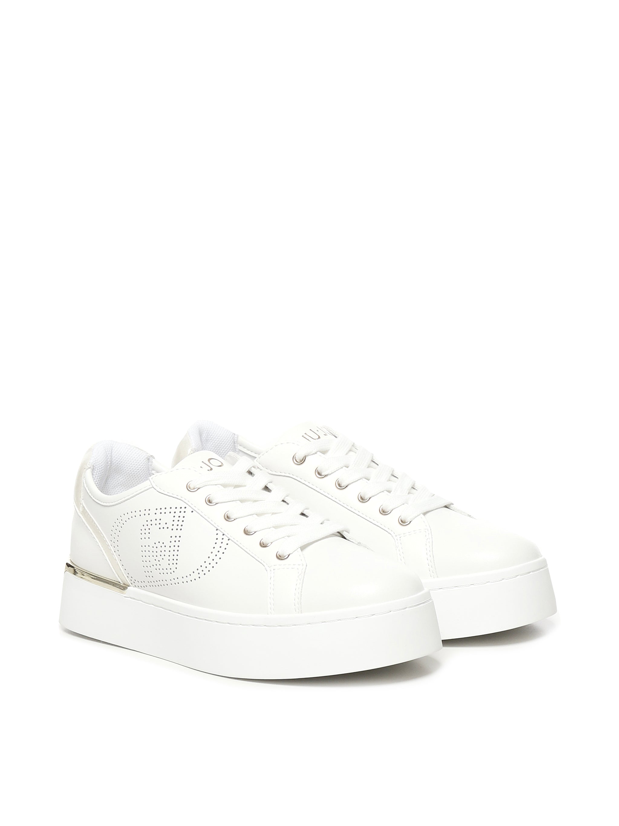 Sneakers in pelle con logo traforato BA5023P010201065  LIU JO 