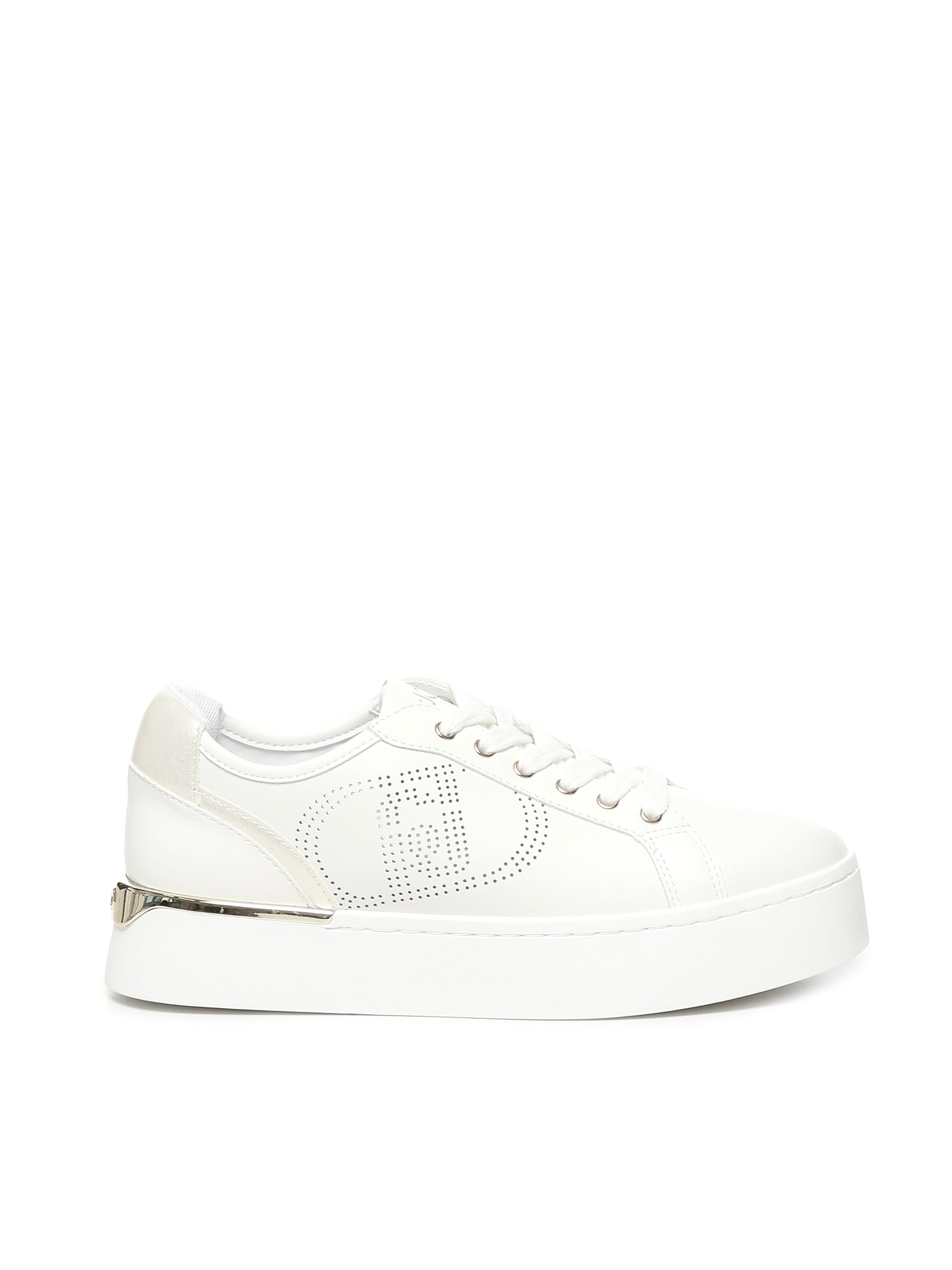 Sneakers in pelle con logo traforato BA5023P010201065  LIU JO 