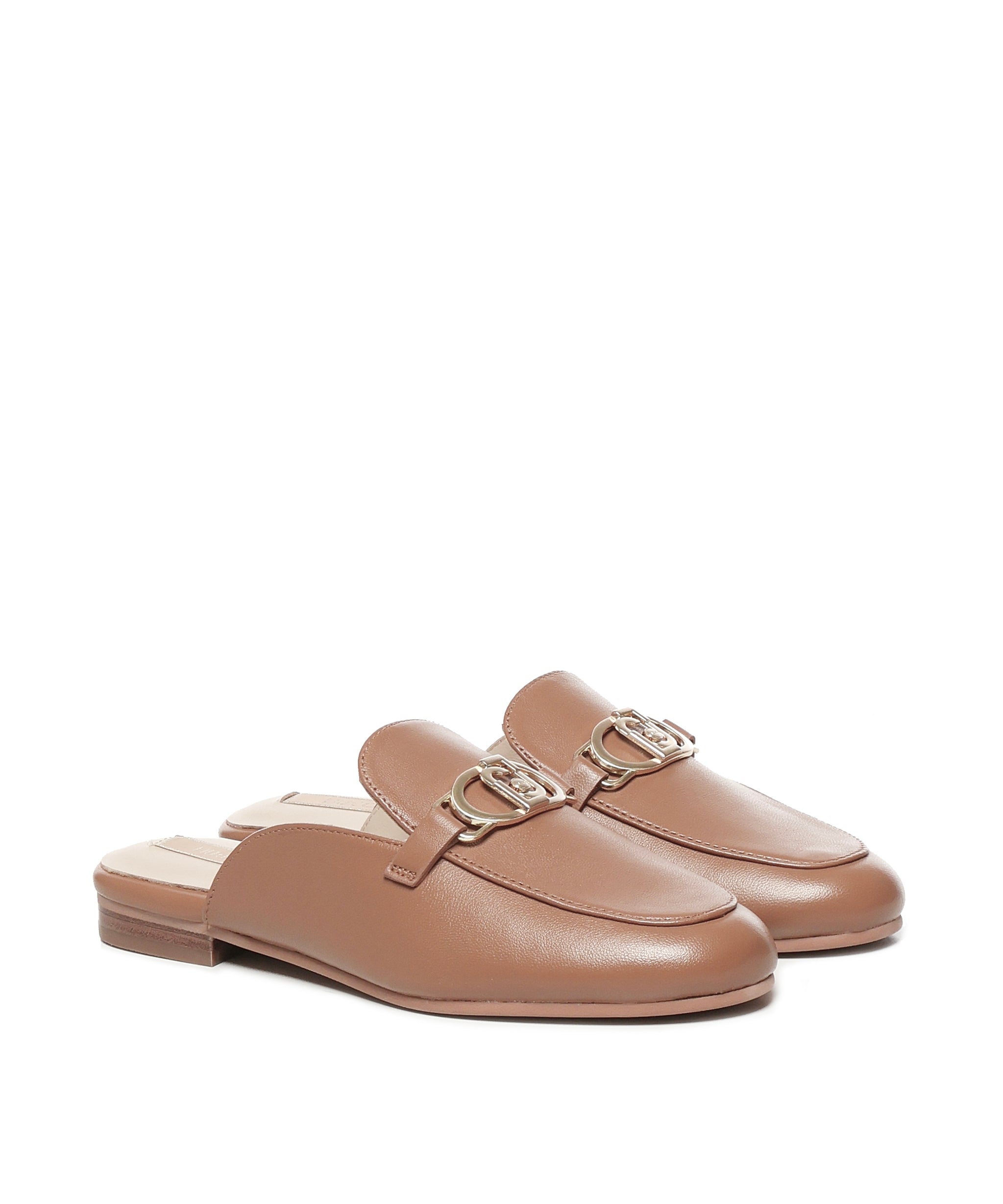 Slippers in pelle con logo SA5035PX460S1853  LIU JO 