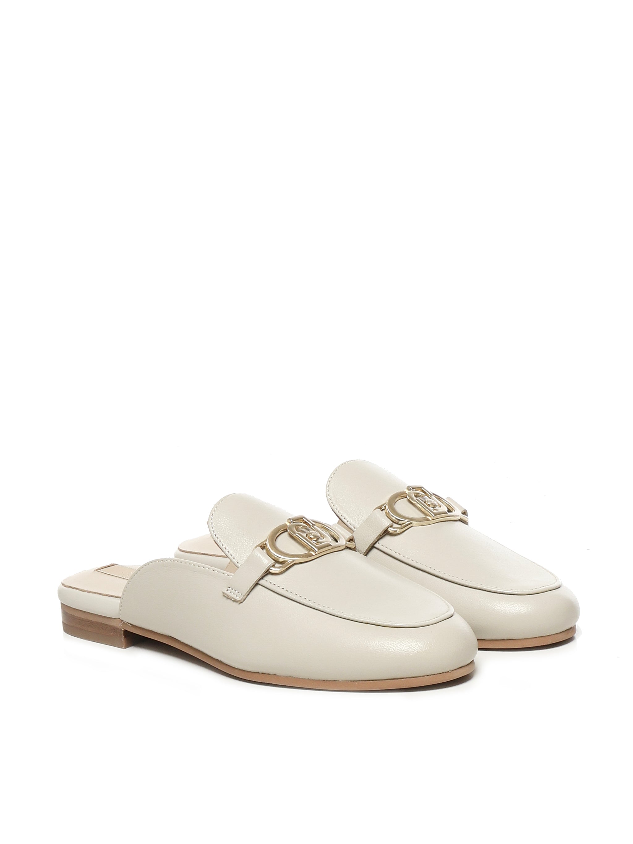 Slippers in pelle con logo SA5035PX460S3625  LIU JO 