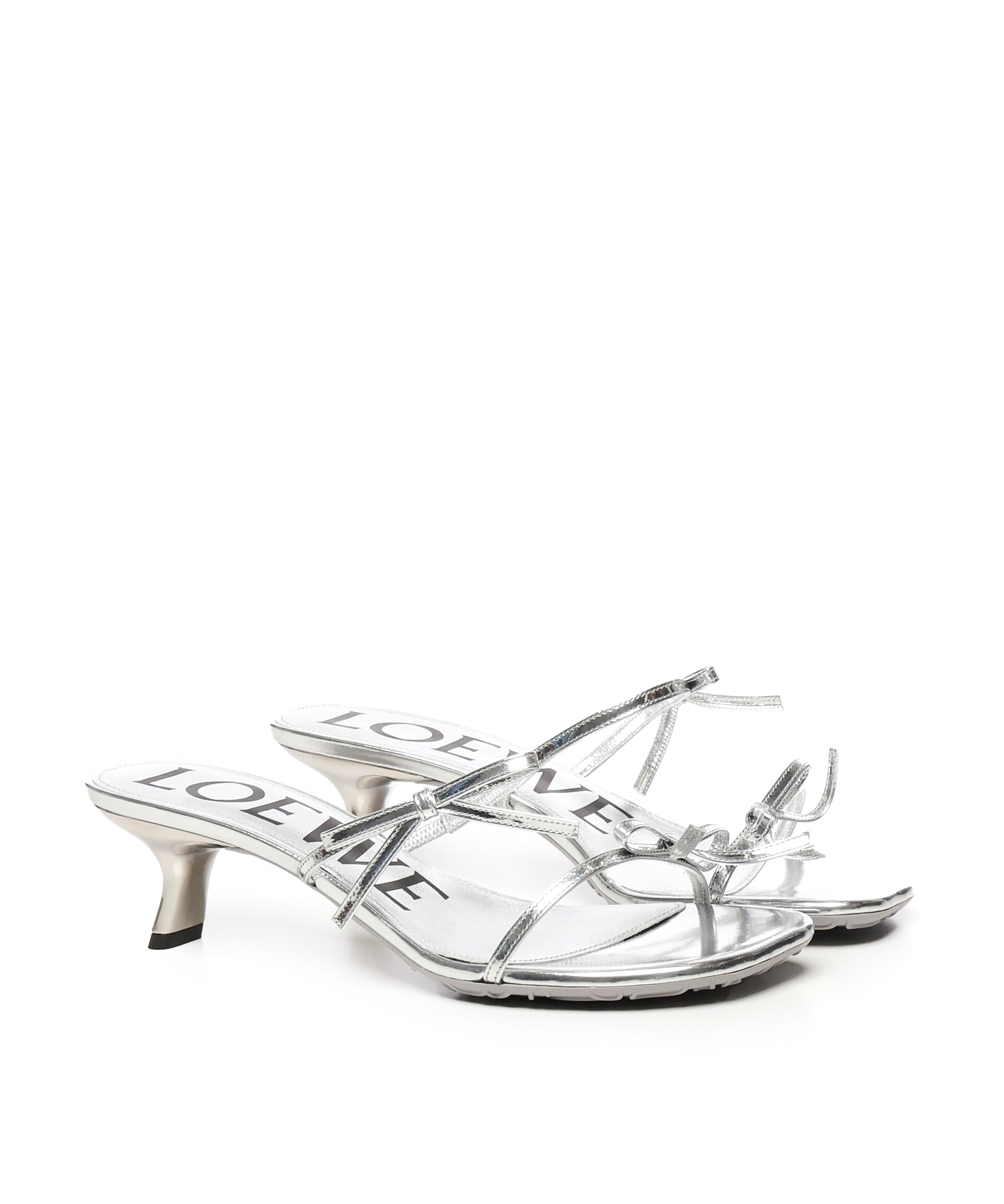 Sandali Petal in pelle di vitello metallizzata LPET465X04 1160 LOEWE 