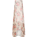 Abito lungo in seta con stampa floreale<BR/> S540Y09XRS 9990 LOEWE 
